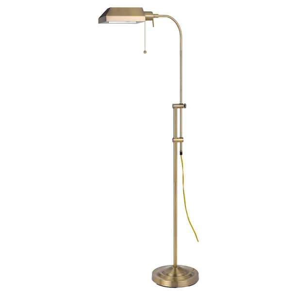CAL Lighting 57 in. H Antique Brass Metal Pharmacy Floor Lamp