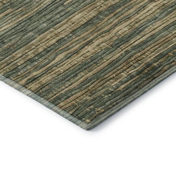 Mayfield Premium Machine Washable Abstract AMF1846 Fern 2 ft. 3 in. x 7 ft. 6 in. Runner Rug
