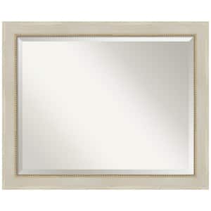 Parthenon Cream 26.25 in. x 32.25 in. Shabby Chic Rectangle Framed Bathroom Vanity Wall Mirror