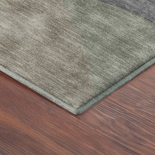 Mayfield Premium Machine Washable Abstract AMF2378 Sage 10 ft. x 14 ft. Area Rug