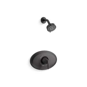 Remodel Rite-Temp Lever 1-Handle 1.75 GPM Wall Mount Shower Trim in Matte Black (Valve Included)