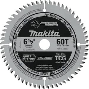 6-1/2 in. 60T (TCG) Carbide Tipped Cordless Plunge Saw Blade, MDF, Laminate