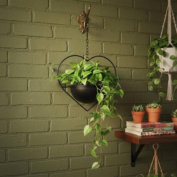 1 Pack Metal Heart Shaped Boho Wall Hanging Planter YNLIN413 - The Home  Depot
