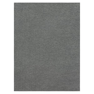 Unbound Smoke Gray Ribbed 6 ft. x 8 ft. Indoor/Outdoor Area Rug