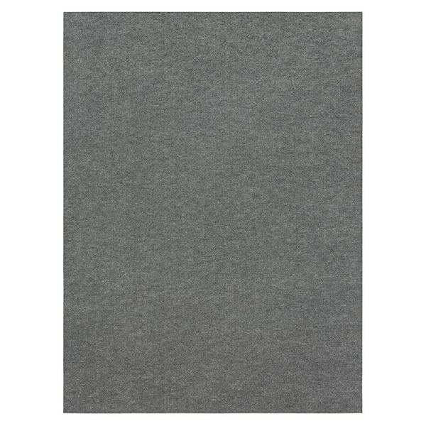 Unbound Smoke Gray Ribbed 6 ft. x 8 ft. Indoor/Outdoor Area Rug
