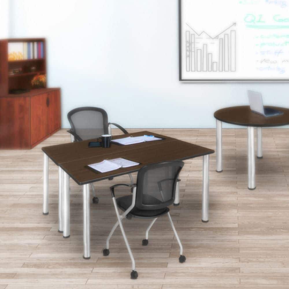 Fusion 48 x 24 in. Neo Walnut Training Seminar Table Desk price history on PriceWatchPro