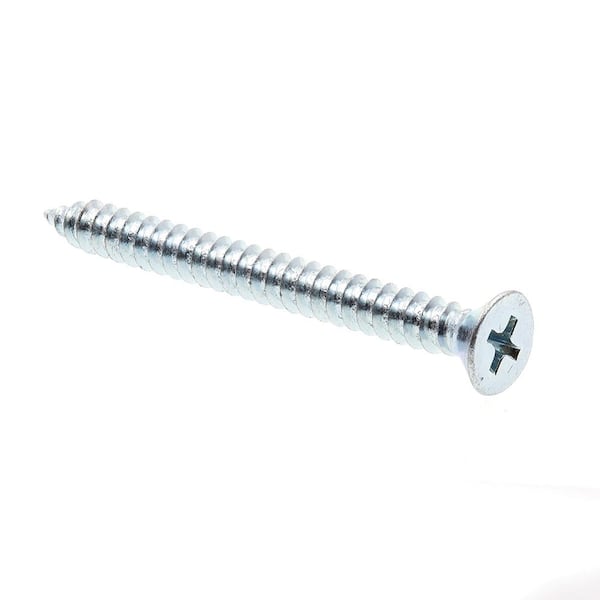 Prime-Line #10 x 2 in. Zinc Plated Steel Phillips Drive Flat Head Self-Tapping Sheet Metal Screws (25-Pack)