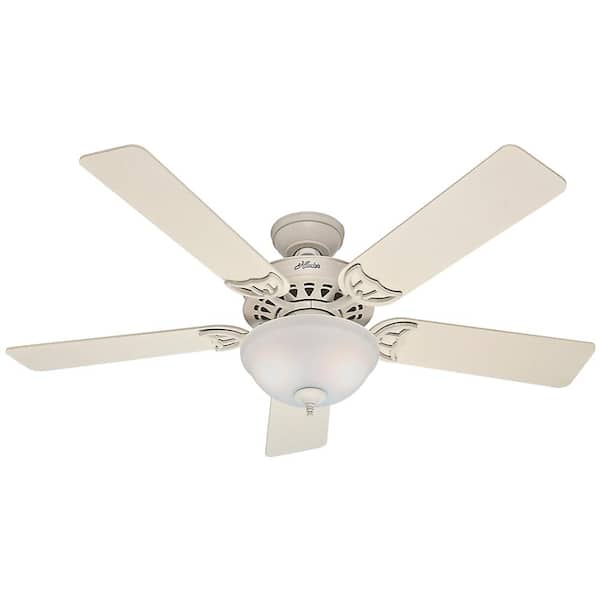 Hunter Sonora 52 in. Indoor White Ceiling Fan (French Vanilla) with Light Kit