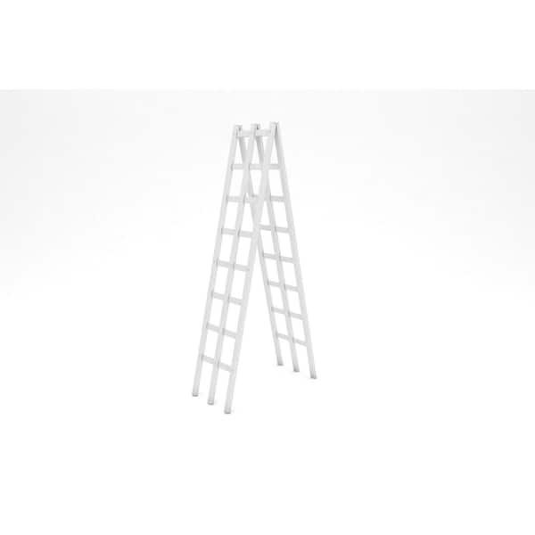 Vita Classic 14 in. L x 68 in. H Vinyl A-Frame Ladder Garden Trellis, White