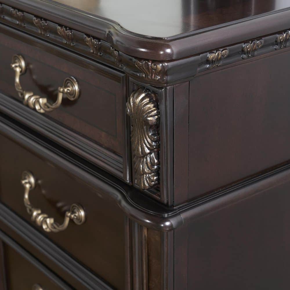 Monte Carlo Rich Cocoa 5-Drawer Lift Top Chest