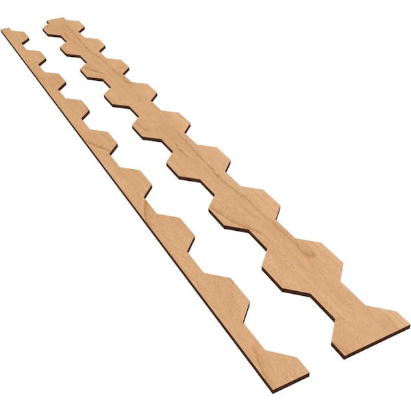 Ekena Millwork Pontiac 47 in. H x 0.25 in. W Slatwall Panels in Maple 17-Pack