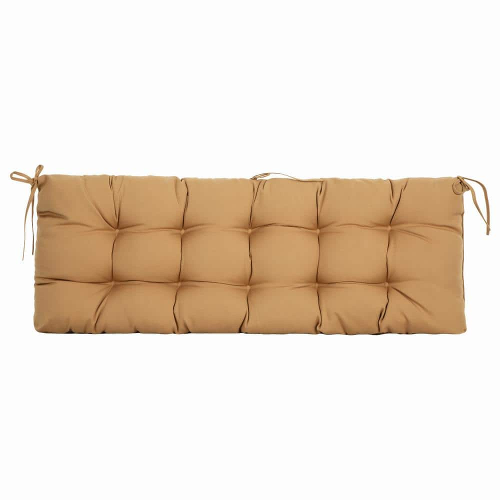 Outdoor Seat Cushions Bench Settee Loveseat Tufted Seat Pillow of Wicker for Patio Furniture (Light Brown) -  BLISSWALK, LS-103