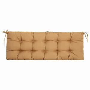 Outdoor Seat Cushions Bench Settee Loveseat Tufted Seat Pillow of Wicker for Patio Furniture (Light Brown)
