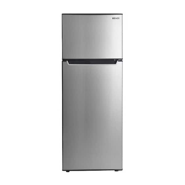 Bevoi 7.1 cu. ft. Freestanding Standard Top Freezer Refrigerator in Stainless Steel