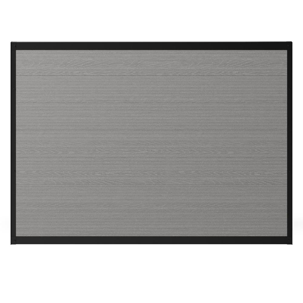 WamBam Fence 4 ft. H x 6 ft. W No Dig Edgewood Slate Grey