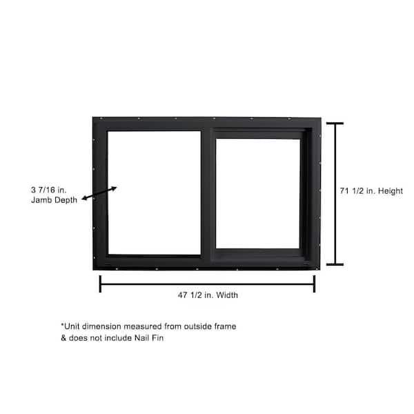 Ply Gem 71.5 in. x 47.5 in. Select Series Left Hand Horizontal
