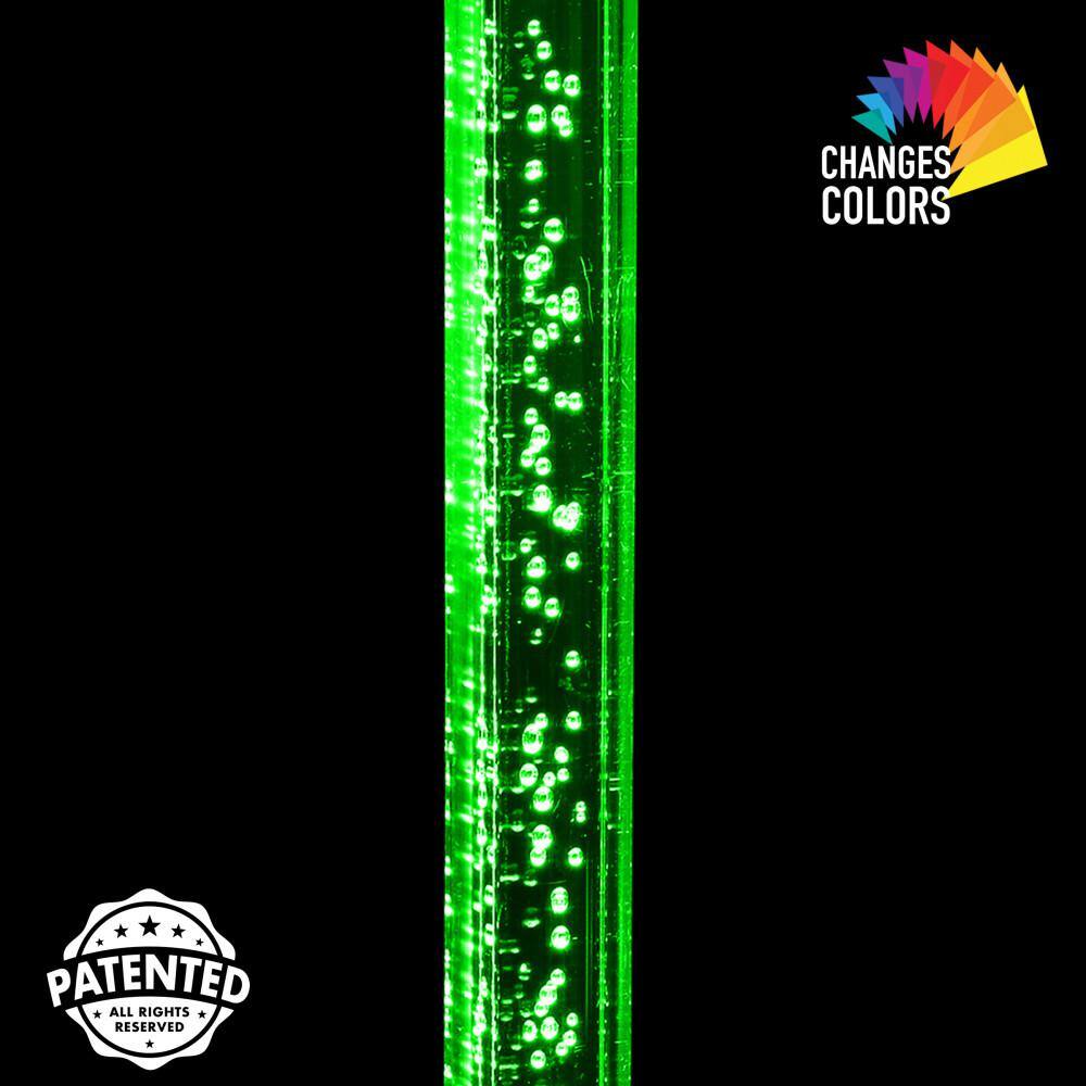 Clear Acrylic Solar Bubble Garden Stakes with Color Changing LEDs, 2-Pack