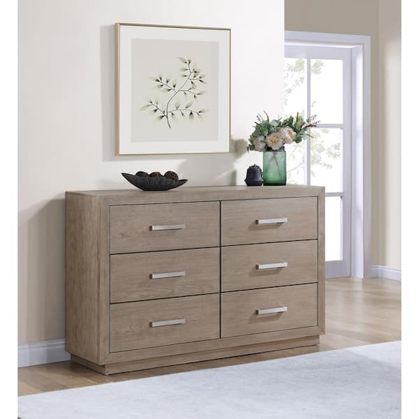 Coaster Kenora Barley Brown 6-drawer 64 in. Dresser Cabinet