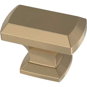 Chamfered Slim Bar 1-1/4 in. (32 mm) Champagne Bronze Rectangle Cabinet Knob