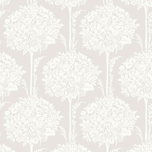 A-Street Prints Zaria Topiary Purple Matte Paper Wallpaper Sample
