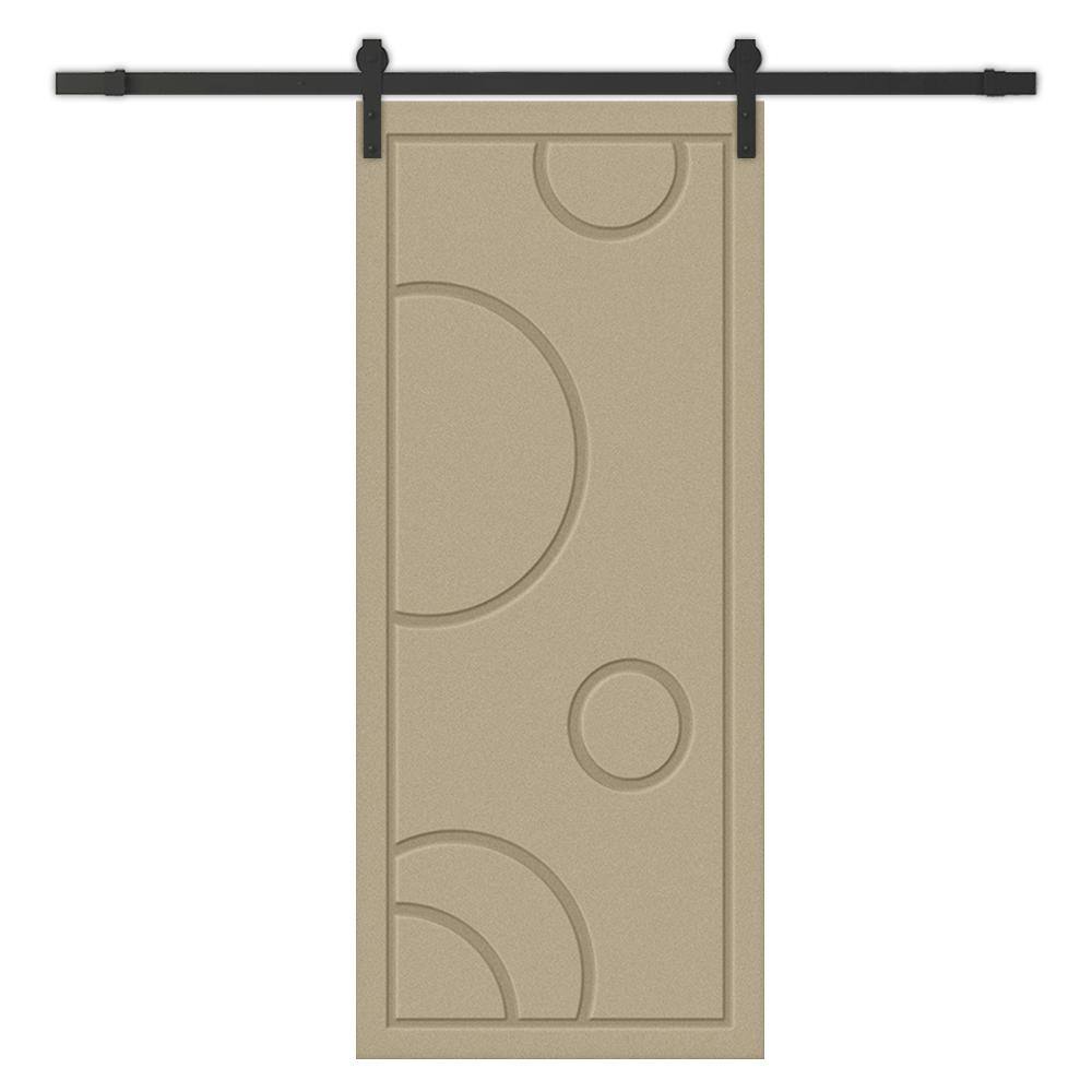 24 in. x 80 in. Unfinished Composite MDF Paneled Interior Sliding Barn Door with Hardware Kit price history on PriceWatchPro