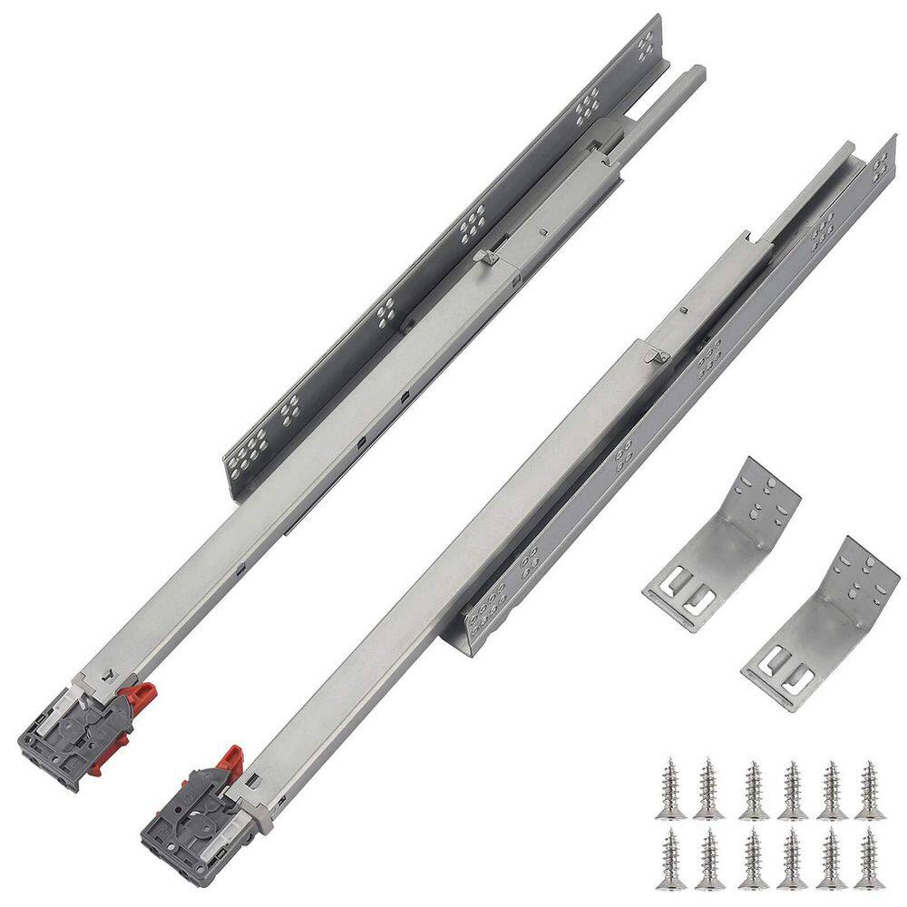 Soft Close 21 in. Galvanized Steel Undermount Full Extension Heavy Duty Drawer Slides 6 Pairs price history on PriceWatchPro