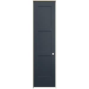 24 in. x 96 in. Birkdale Denim Stain Left-Hand Smooth Solid Core Molded Composite Single Prehung Interior Door