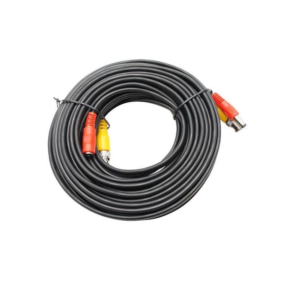 SPT 50 ft. Premade Premium Siamese Power and Video Cable - Black