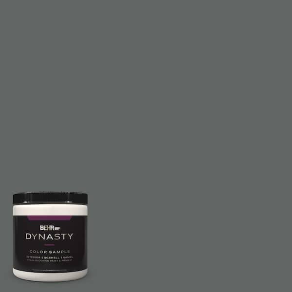BEHR DYNASTY 8 oz. #BXC-41 Charcoal Eggshell Enamel Stain-Blocking Interior Paint & Primer Sample