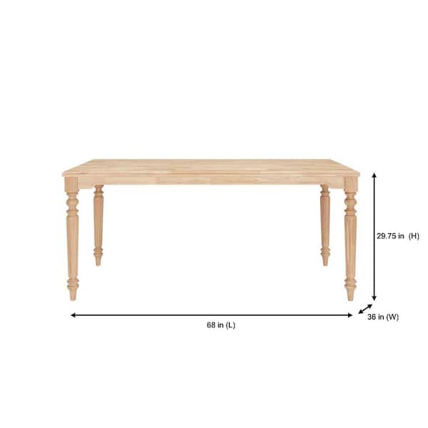 Stylewell Unfinished Wood Rectangular, Wooden Table Legs Home Depot