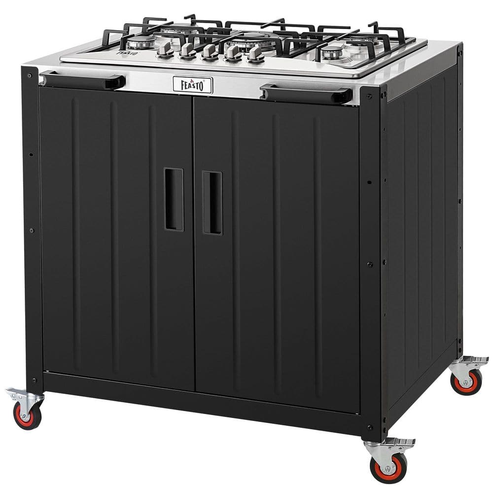 5-Burner Propane Gas Grill Stoves in Black