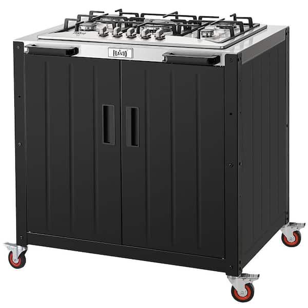 5-Burner Propane Gas Grill Stoves in Black