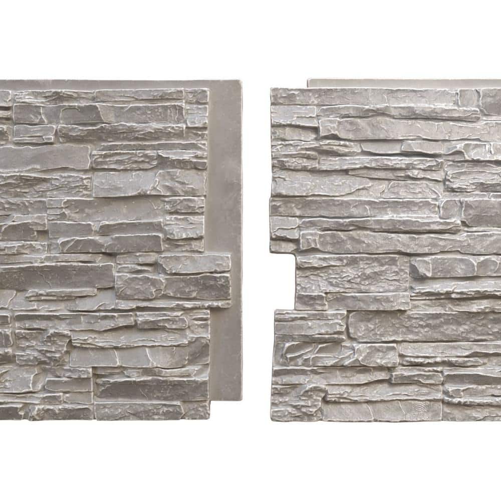 Gray Granite Faux Stone Panel for Interior and Exterior