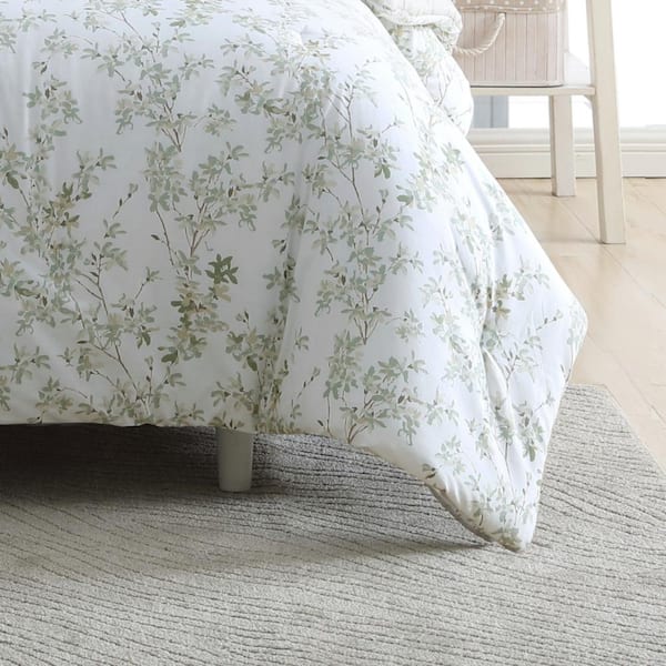 Laura Ashley 7pc Full/queen Branch Toile 100% Cotton Comforter