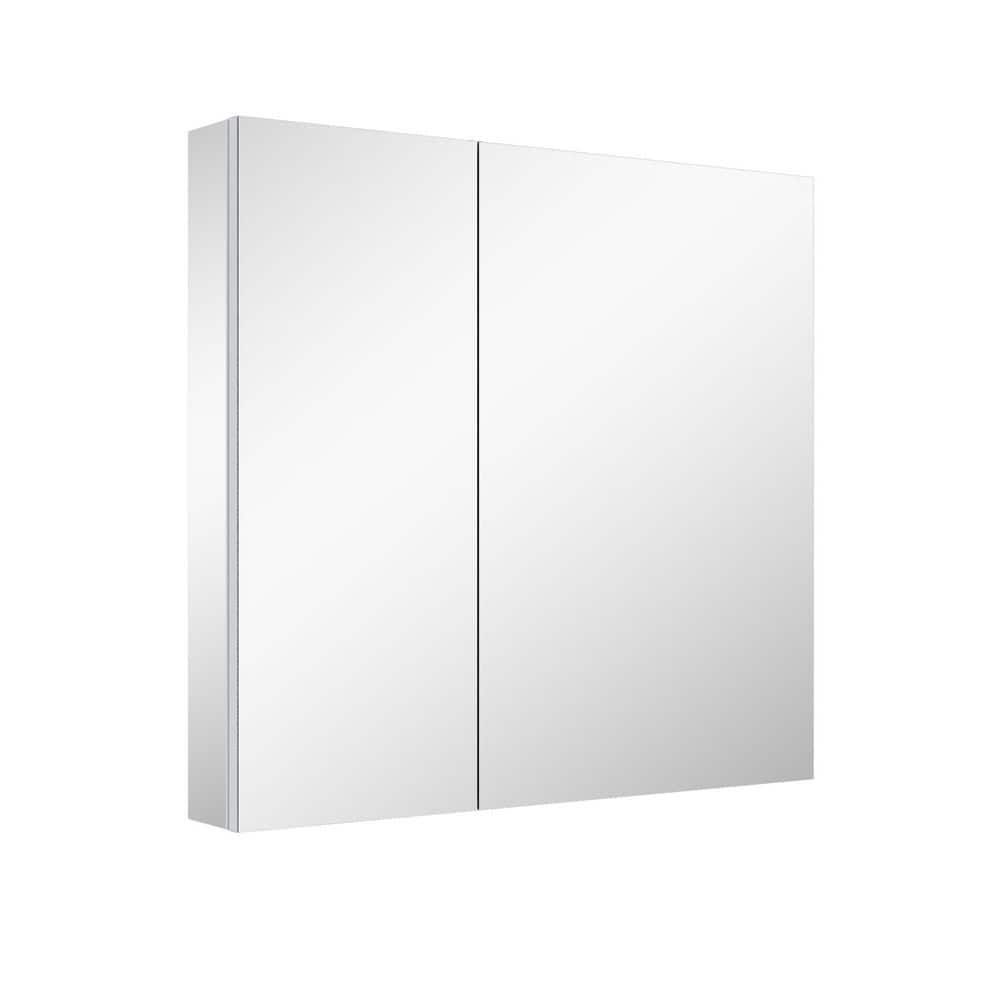 32 in. W x 30 in. H Modular Rectangular Aluminum Frameless Medicine Cabinet with Mirror, Reversible Door price history on PriceWatchPro
