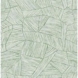 Aldabra Green TextuGeometric Fabric Non-Pasted Matte Wallpaper