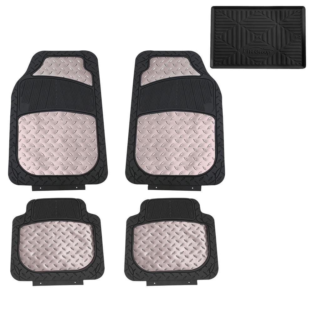 Gray Trimmable Liners High Quality Metallic Floor Mats - Universal Fit for Cars, SUVs, Vans and Trucks - Full Set price history on PriceWatchPro