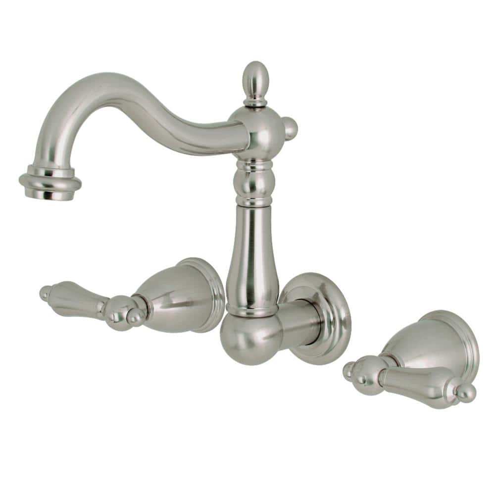 Heritage 2-Handle Wall Mount Bathroom Faucet in Brushed Nickel price history on PriceWatchPro