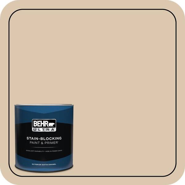 BEHR ULTRA 1 qt. #N270-2 Lentil Satin Enamel Exterior Paint & Primer