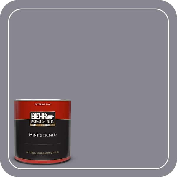 BEHR PREMIUM PLUS 1 qt. #MQ5-03 Old Amethyst Flat Exterior Paint & Primer