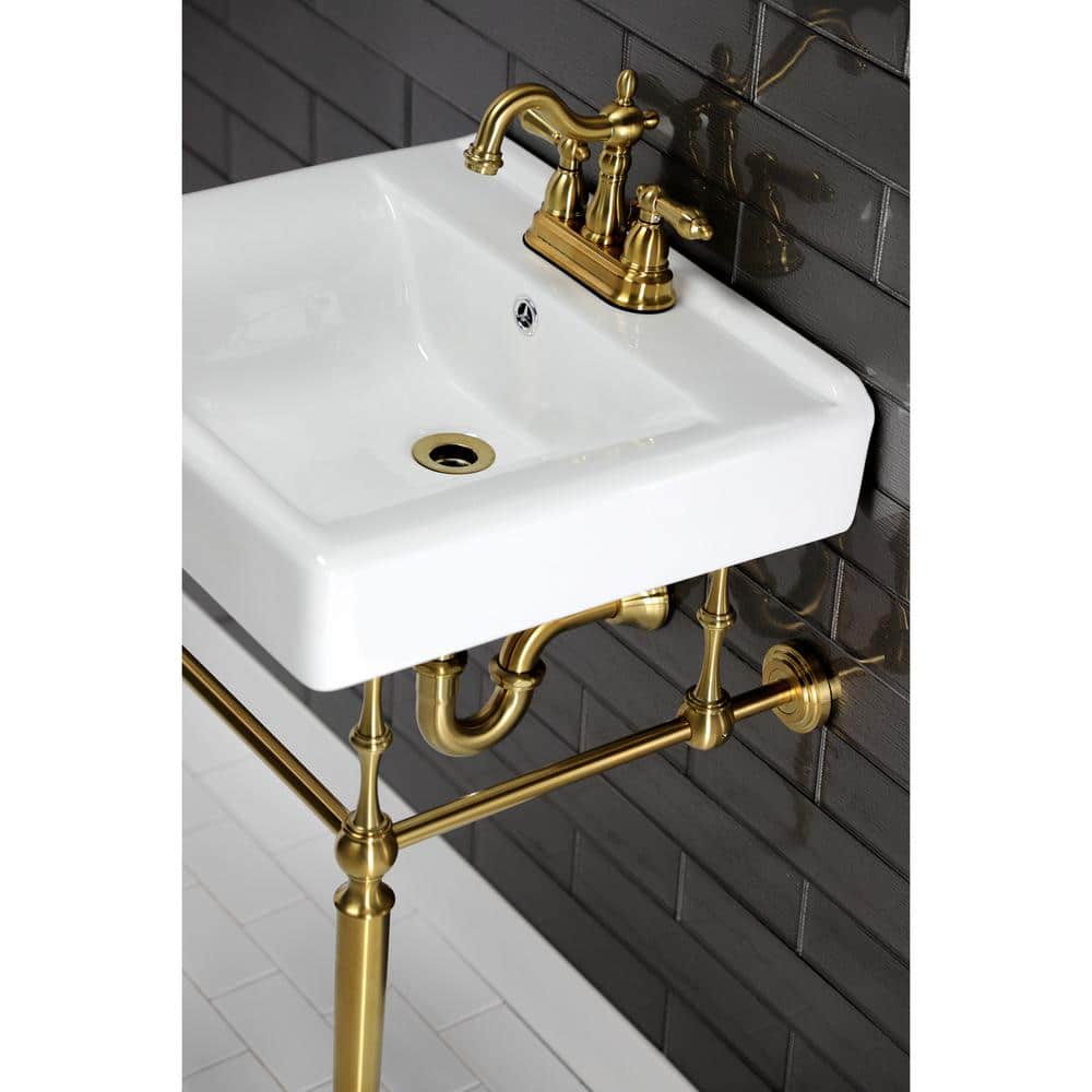Vintage Brushed Brass 1.25 in. Solid Brass P-Trap