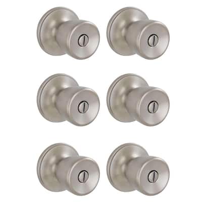 Privacy Door Knob Stainless Steel Handle Bedroom Bathroom  Lock 10 Pack