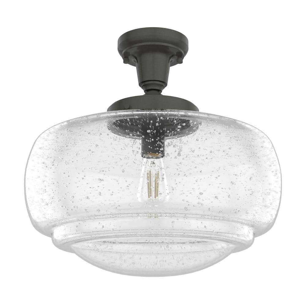 Saddle Creek Noble Bronze 16" Transitional Schoolhouse Pendant Light