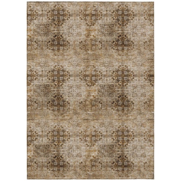 Addison Rugs Chantille ACN557 Taupe 2 ft. 6 in. x 3 ft. 10 in. Machine Washable Indoor/Outdoor Geometric Area Rug