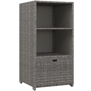 23.5" L x 23.5" W x 47.25" H Mixed gray Storage Cabinet