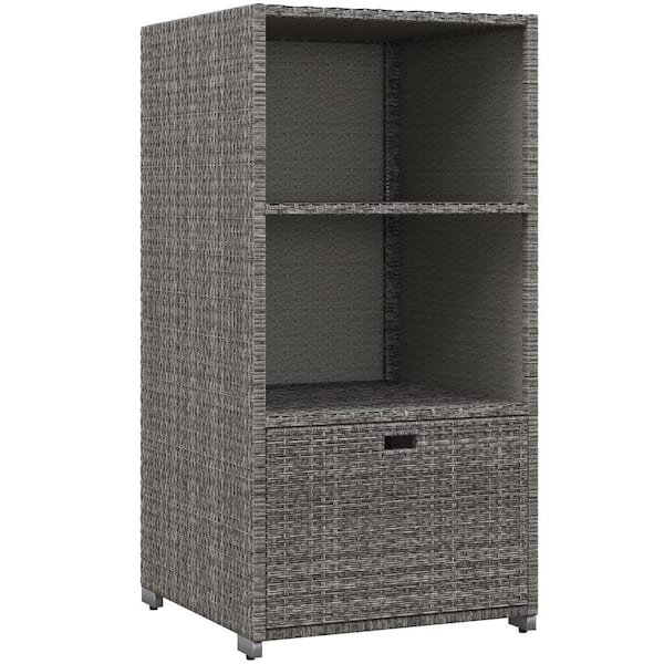 Outsunny 23.5" L x 23.5" W x 47.25" H Mixed gray Storage Cabinet