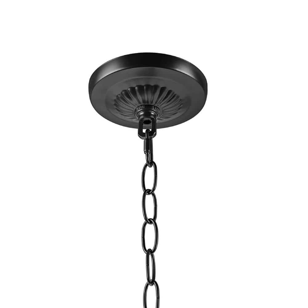 Matte Black 4-3/4" Chandelier Fixture Canopy Kit with Chain