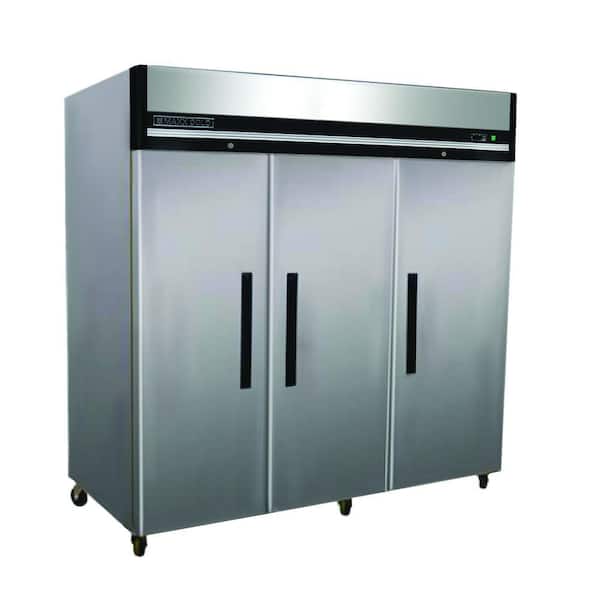 Maxx Cold X-Series 72 cu. ft. Triple Door Commercial Reach In Upright Freezer in Stainless Steel