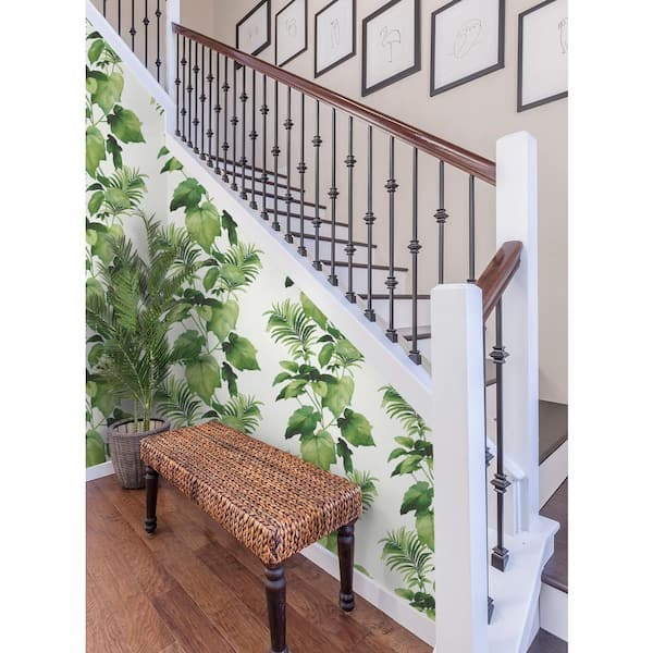 Tropical Flowers and Stripes Vinyl