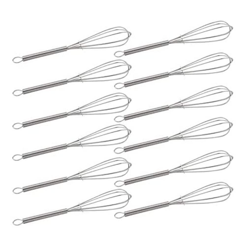 Stainless Steel Mini Whisk Egg Beater Silver Set of 12 Lightweight Small Size for Mixing Sauces Drinks price history on PriceWatchPro